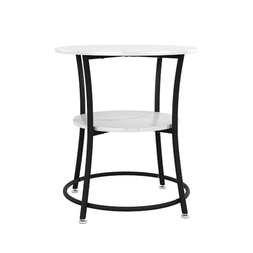 Vicco Couchtisch Quebec, Couchtisch mit der Ablage, Marmor Weiß,...