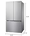 Hamilton Beach HBF2067 French Door Full Size Refrigerator with Freezer Drawer, 20.3 cu ft, Stainless Steel