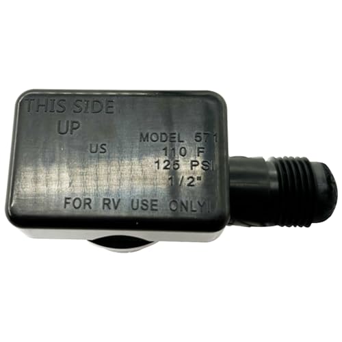 Image of 571-VAC-CHK RV Vacuum Breaker Check Valve Replacement for RV Black Tank System Check Valve (Black)