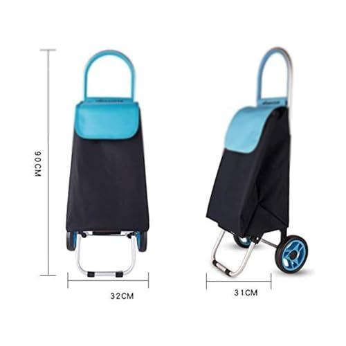 Carrito de Compras Ligero con Ruedas de Goma Silenciosa Plegable miniatura 2