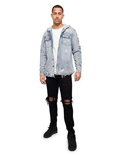 Image of VICTORIOUS Men's Distressed Denim Jacket