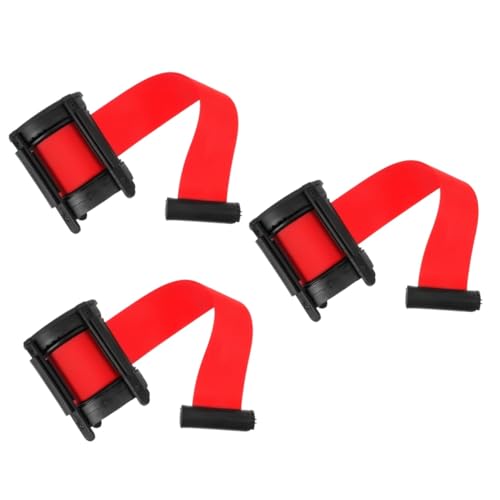 Cabilock 3 Pezzi Cintura isolante telescopica barriere di corda barriera retrattile barriere di sicurezza in corda montaggio a parete con cintura retrattile stoffa Nero