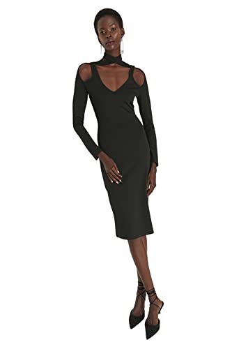 Robe en maille col haut Trendyol idéale pour vos soirées citadines