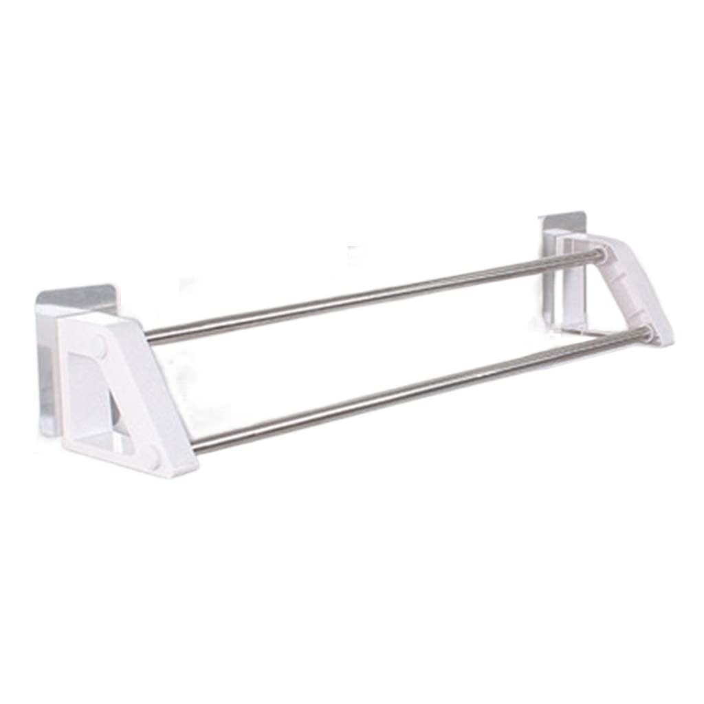 Toallero de acero inoxidable de doble barra para pared