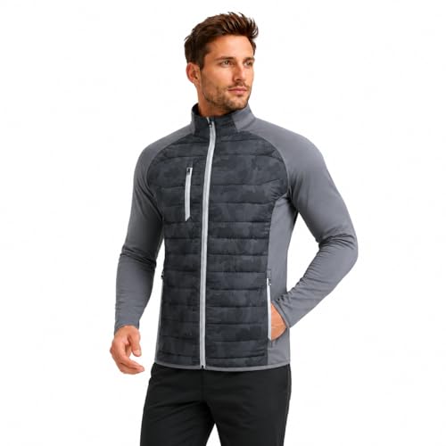 Image of Sunderland Mens 2022 Zermatt Full Zip Jacket - Black Camo/Gunmetal/Silver - L