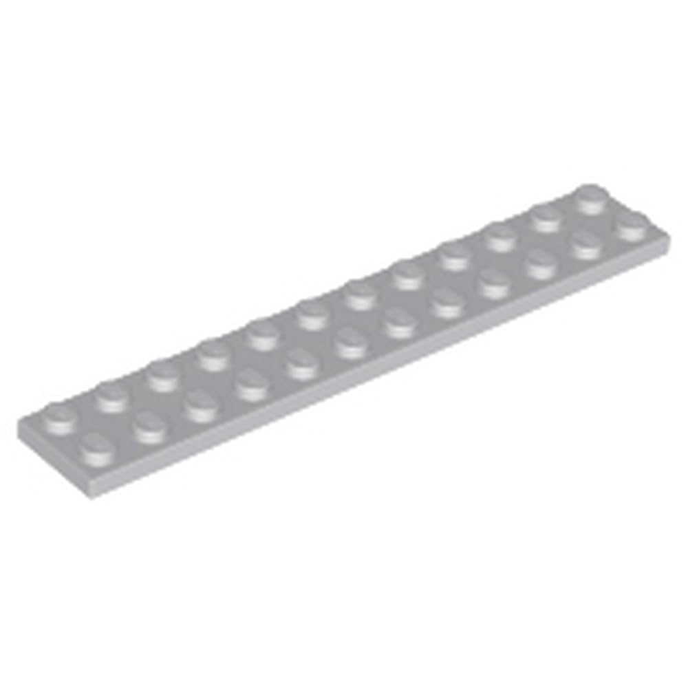 LEGO Plate 2 x 12, Part 2445, Part 2445, Choose Your Colour (Light Bluish Gray, 5, Bricks)