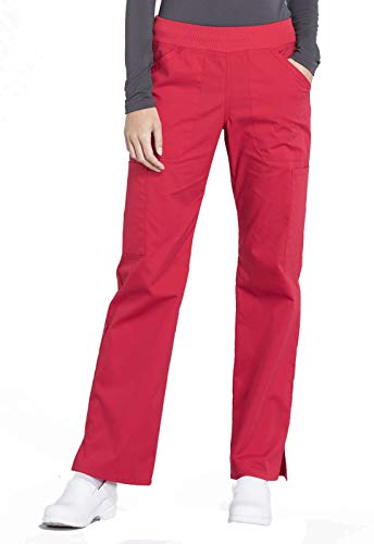 Cherokee Workwear Professionals Mid Rise Straight Leg Pull-on Cargo Scrub Pant, 2XL Petite