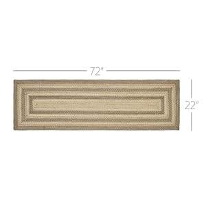 VHC Brands Cobblestone Rug Hall Runner with PVC Pad, Jute Blend, Rectangle, Tan Grey White, 22x72 inches VHC Brands Cobblestone Rug Hall Runner with PVC Pad Jute Blend Rectangle Tan Grey White 22×72 inches