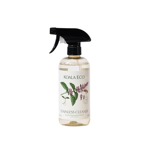 Koala Eco Stainless Steel & Chrome Cleaner - Peppermint Essential Oil - 16oz