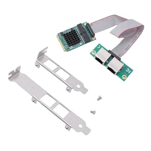 Mini PCIe Gigabit Ethernet Adapter, tarjeta de red de doble puerto eficiente para PCs industriales miniatura 1