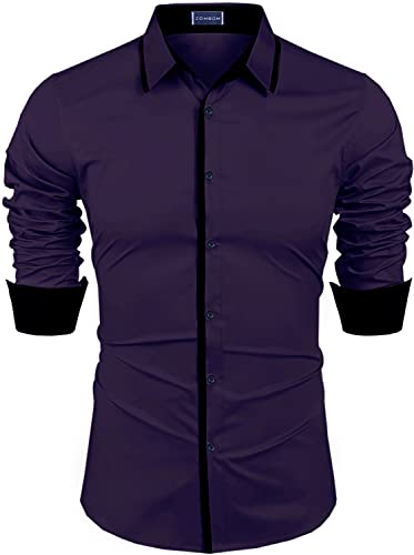 Image of Zombom Men's Regular Fit Cotton Blend Printed Full Sleeve Casual Shirts