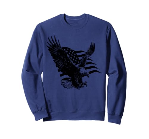 Image of Soaring Eagle USA Flag Sweatshirt