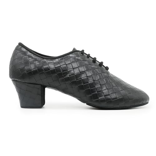 Shoes Professional Women's Latin Dance Shoes Practice Ballroom Woven Leather Oxford Performance Dress Shoe #T1-B2