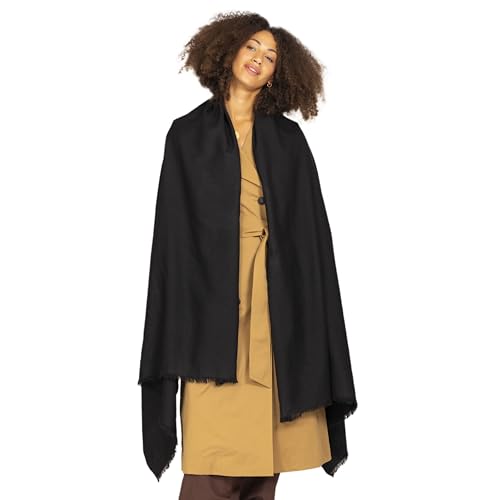 likemary Bufanda Mujer Invierno - Pashmina XL Cálida y Grande di Lana Merino - Chal Fular Tejida a Mano - Regalo para Mujer Comercio Justo