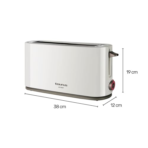 Miniatura 7 de Taurus Mytoast - Tostadora De Pan De Una Ranura Larga Y Extra Ancha 1000w. Función Cancelar, Recalentar Y Descongelar. 7 Niveles De Tostado. Sistema Auto-Centrado. Bandeja Recogemigas.