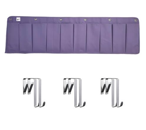 Photo 1 of Sarisaplus Upgraded RV Shoe Pockets 10 Large Pockets, Shoe pocket organizer with Sturdy Hooks for Campervan, Side of Bed Frame, Toys, Garden Benches, Tool Accessories, Storage Organizer Purple