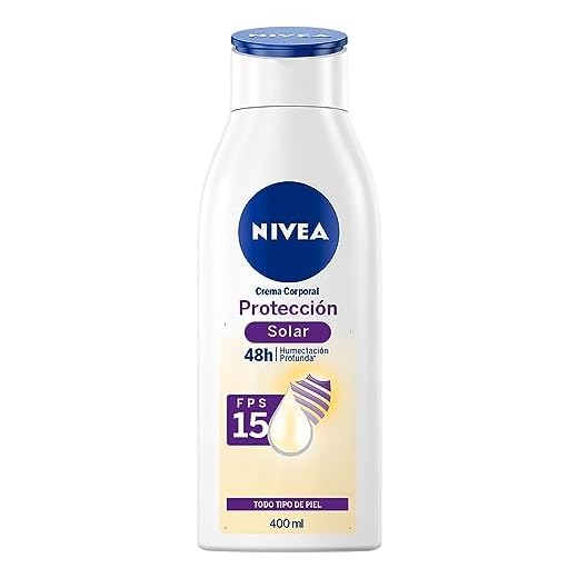 NIVEA Moisturizing Body Cream With Vitamin E And Aloe, Uv Protection Fps15, 48 Hours Deep Moisturizing, Uv Fps15, Uv Fps 15, 400 Ml
