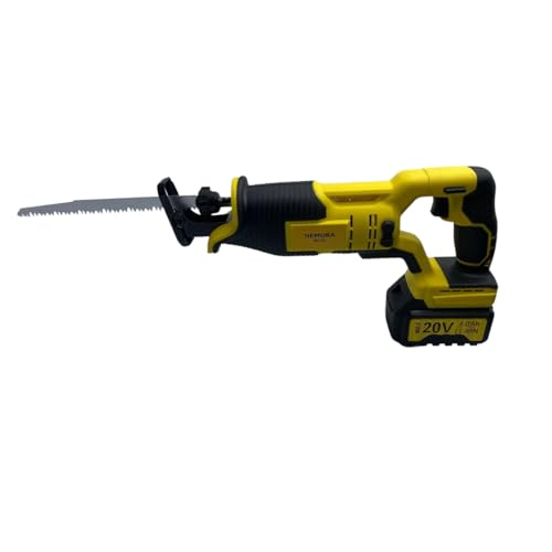 Nemura Seghetto a batteria da 20V - Utensile multifunzionale - Potente motore senza spazzole - con 2 Lame per Legno e 2 per Metallo, 1 Batterie 4Ah e 1 Caricatore - SAC in Italiano