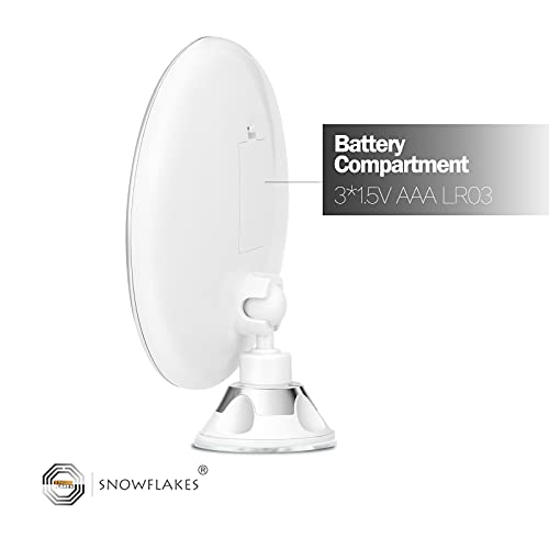 Snowflakes Snowflakes Makeup Magnifying Mirror – 10X Magnification Makeup Mirror With Lights And Suction Cups – Lighted Makeup Mirror – Easy Install – 360 Degree Swivel Joint. #TOP5