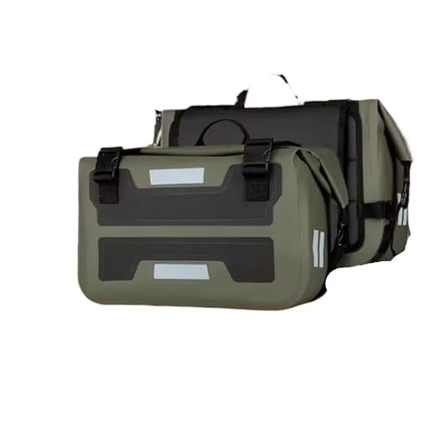 Sacoche arrière de moto verte 30L pour siège amovible de moto