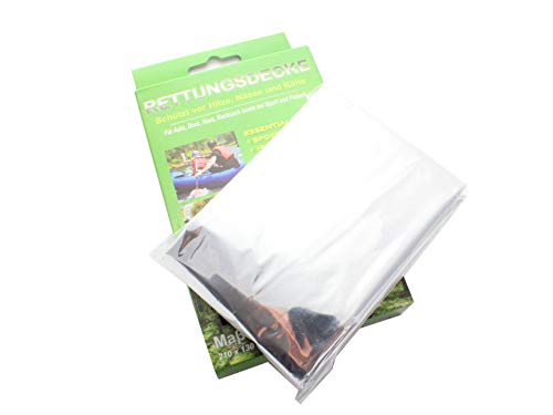Care-Wert ® Rettungsdecke 210 cm x 130 cm schützt vor Wärme UND Kälte Cover