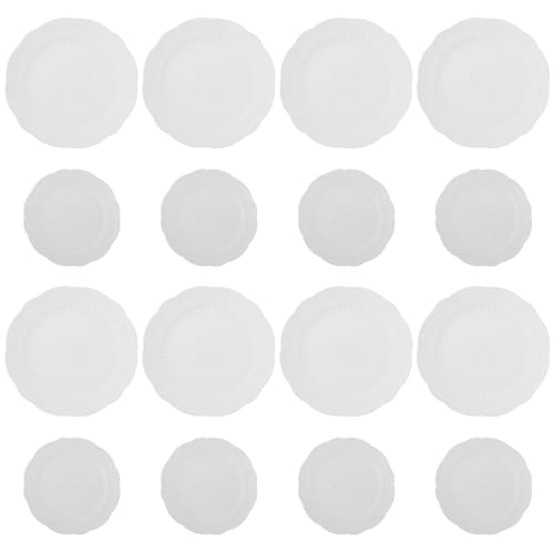 SOESFOUFU �g���̂Ď��M 16��: 15/20.5cm �f�U�[�g�v���[�g �k���X�^�C�� �P�[�L �O�ؗp - ������ �a���� �s�N�j�b�N�p �z���C�g�X�i�b�N�g���C