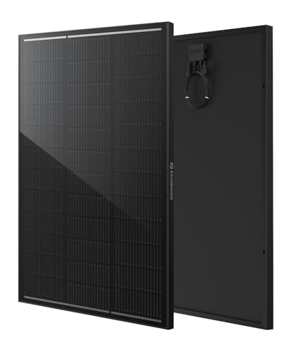 ECOBOSS 100 Watt Solar Panel, 16BB N-Type 12V 100W Solar Panels with 25.6% High Efficiency, Lightweight & Durable Monocrystalline Module for RV, Boat, Rooftop, Trailer, Camper & Off-Grid System