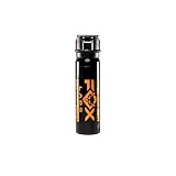 Fox Labs One Point Four Pepper Spray | Double Heat Formula | 1.4% MC, 4% OC Police Strength Pepper Spray for Self Defense, 5.3M SHU, Flip Top Safety with UV Marking Dye – (4 OZ (Cone Fog))