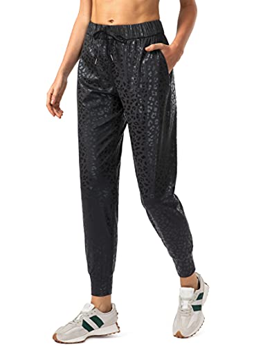 SANTINY Womens Joggers Pants Athletic Sweatpants (BlackLeopard_27.5XS) - image 1