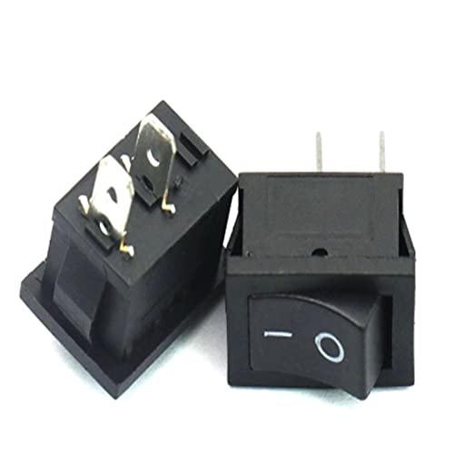 Commutateur à bascule KCD1-101 lot de 10 interrupteurs 15x21mm 2 PIN noir 250V - 2