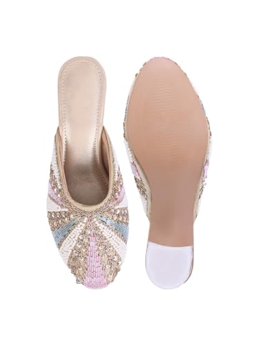 Image of HVNLY Women's Heels | Luxury Party High Heel Sandals | Stylish Block Heels for Wedding & Evening Footwear