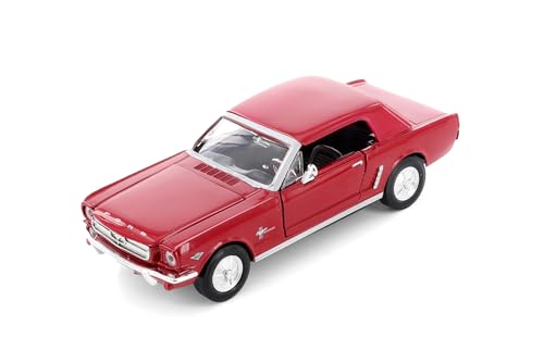 Modelo a escala 1:24 1964 1/2 Mustang Hardtop rojo miniatura 2