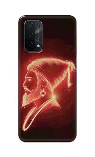 Image of PRINTFIDAA Printed Hard Back Cover Case for Oppo A54 5G | Oppo A74 5G | Oppo A93 5G | Oppo A93s 5G Back Cover (Chatrapati Shivaji Maharaj) -112
