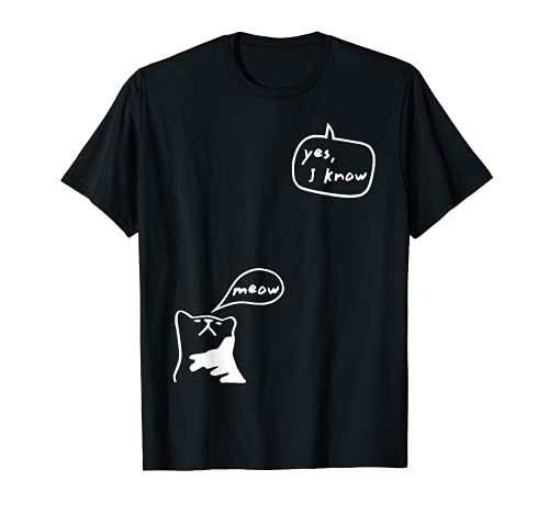 Gato reclamando atención maullido divertido gato amante persona Camiseta