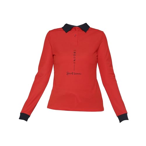 Image of Being Human Blue Slim Fit Polo Collar Short Sleeves Cotton Women's T-Shirt Clothing