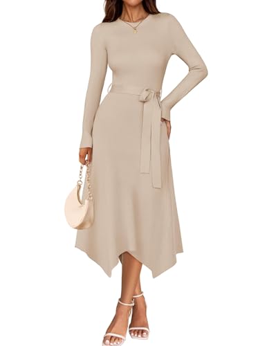 ZESICA Long Sleeve Sweater Dresses for Women 2026 Fall Winter