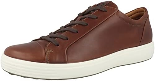ECCO Men's Soft 7 City Tie Sneaker, Cognac, 10-10.5 | Image 3