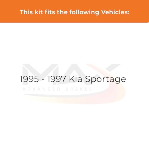 Image of Max Advanced Brakes Front Brake Kit Compatible With 1995 1996 1997 Kia Sportage Replacement Premium OE Disc Brake Rotors and Ceramic Brake Pads