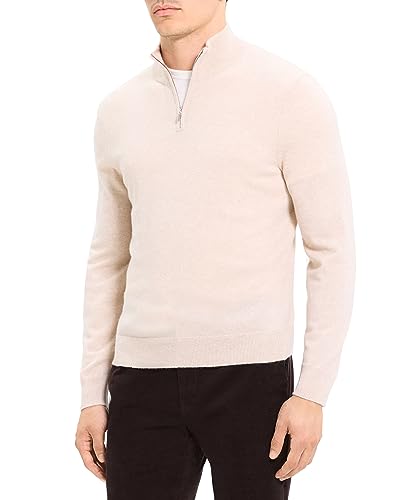 Theory Men's Hilles Quarterzip in Cashmere2