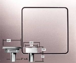 90SF Square Fuel Door with Flat Surface