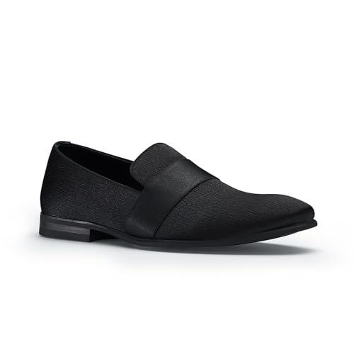 Image of Ferro Aldo Men's Classic Penny Loafers & Slip-On Dress Shoes | Woven, Floral, and Plaid Styles |