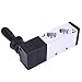 Pneumatic Manual Control Valve 5 Port 3 Position Hand L Valve 0~0.8Mpa Pneumatic Valve Control 2 Position 3 Way Air Toggle Spring Return L Manual Switch (4H330-10)