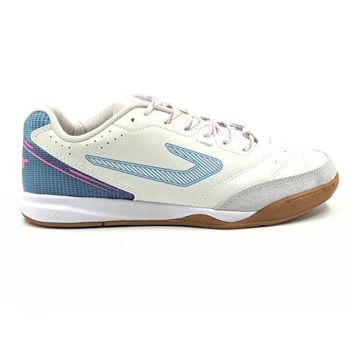 Chuteira Topper Dominator Td Iv - Futsal - Branco/azul - 39