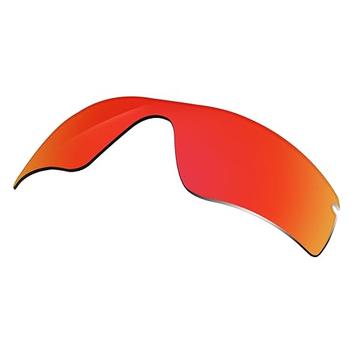 Image of 100% Precise-Fit Replacement Sunglass Lenses Compatible with Oakley RadarLock Path OO9181 / RadarLock Path Asian Fit OO9206 - Polarized Fire Red Mirror