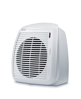 Foto di De'Longhi HVY1020 Termoventilatore verticale Young, Silenzioso e leggero, Protezione antigoccia, Maniglia, Dispositivo di sicurezza, Luce, Protezione antigelo, Piccole dimensioni, 2000watt, Bianco