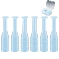 Kontaktlinsen Sauger Set, 6 Stück Silikon Kontaktlinsenentferner mit Aufbewahrungsbox, Einsetzhilfe für Hartlinsen & RGP, Formstabile Linsen, Tragbares Reinigungswerkzeug für RGP/OK Lens(Blue)