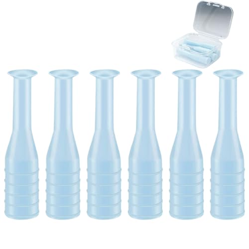 6PCS Hard Contact Lens Remover Tool with Storage Box Contact Lens Case Inserts Removes Reusable Suction Cup Remover Contact Plunger Eye Contact Remover for RGP/OK/Hard Lenses Daily Care (blue)