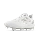 New Balance Women's FuelCell Fuse V5 Molded Softball Shoe, White/Raincloud/White, 10 M