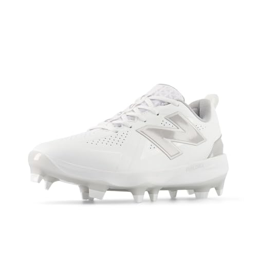 New Balance Women's FuelCell Fuse V5 Molded Softball Shoe, White/Raincloud/White,