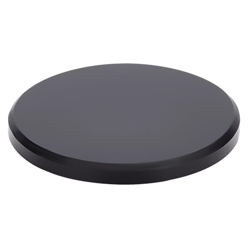 BENECREAT Acrylic Display Base 4x0.6 Inch, Acrylic Round Beveled Display Block, Black Solid Round Display Stand for Jewelry Crafts Display, Display Stand Base